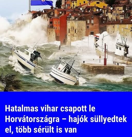 Hatalmas vihar csapott le Horvátországra – hajók süllyedtek el, több sérült is van