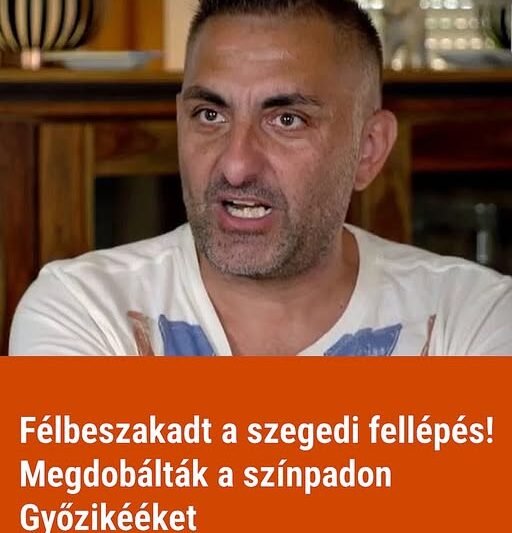 Félbeszakadt a szegedi fellépés! Megdobálták a színpadon Győzikééket