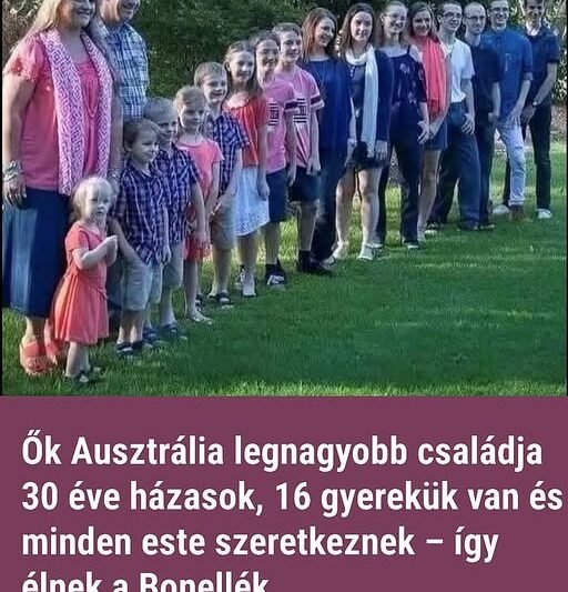 Ők Ausztrália legnagyobb családja – 30 éve házasok, 16 gyerekük van