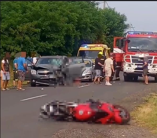 Teljes útlezárás‼️Súlyos motorbaleset történt.