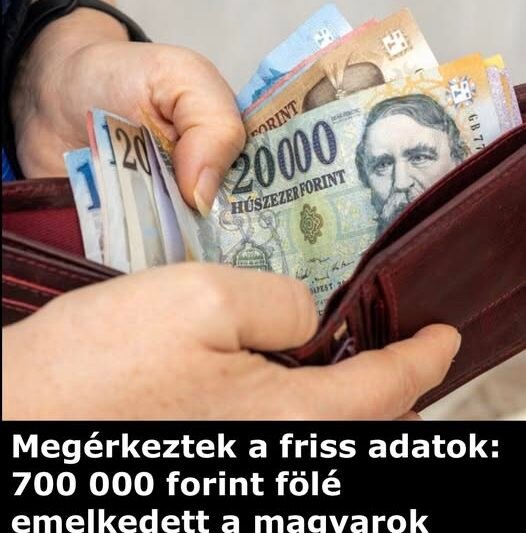 Megérkeztek a friss adatok: 700 000 forint fölé emelkedett a magyarok átlagfizetése a KSH szerint