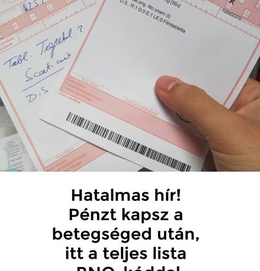 Hatalmas hír! Pénzt kapsz a betegséged után, itt a teljes lista BNO-kóddal