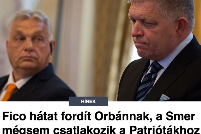 Fico hátat fordít Orbánnak, a Smer mégsem csatlakozik a Patriótákhoz az EP-ben