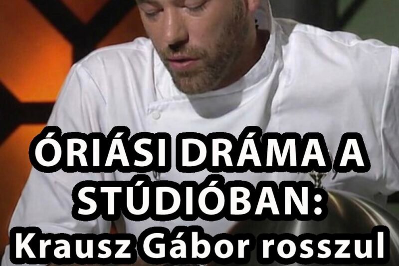ÓRIÁSI DRÁMA A STÚDIÓBAN: Krausz Gábor rosszul lett a kamerák előtt – Azonnal közbe kellett avatkozni a Séfek séfe forgatásán!
