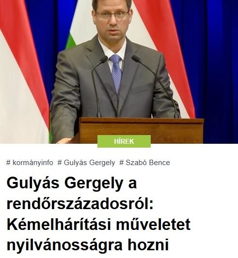 Gulyás Gergely a rendőrszázadosról: Kémelhárítási műveletet nyilvánosságra hozni bűncselekmény