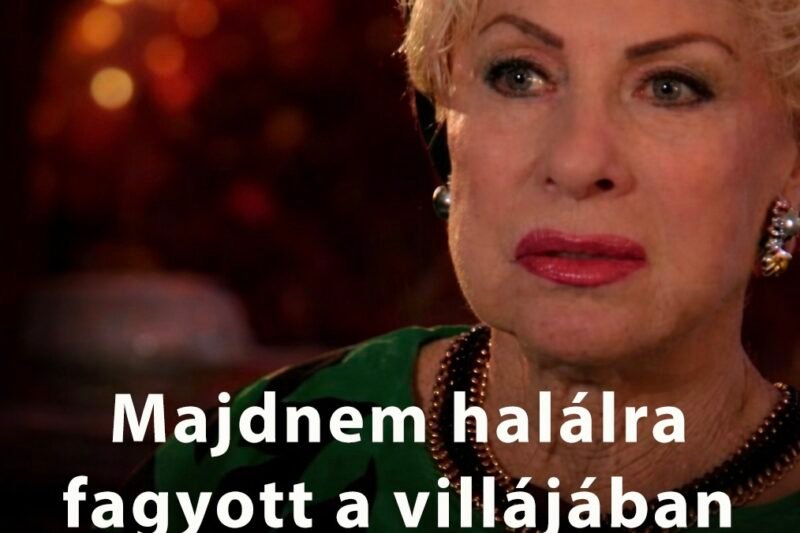 Majdnem halálra fagyott a villájában Medveczky Ilona, 12 fok volt, és síruhában élte túl a művésznő