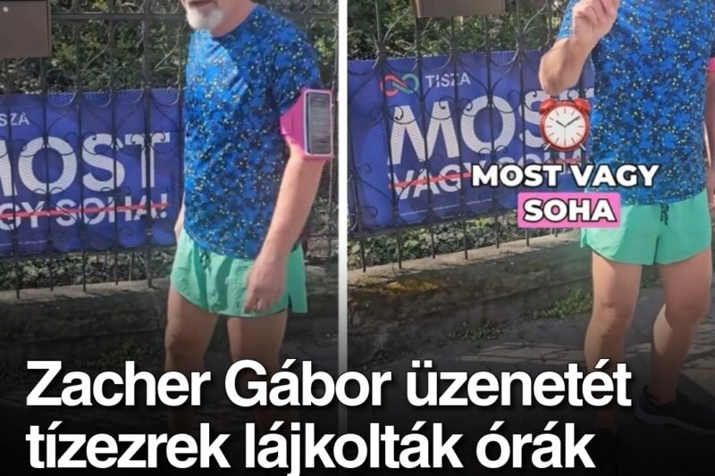 Zacher Gábor üzenetét tízezrek lájkolták órák alatt, beállt a Tisza mögé