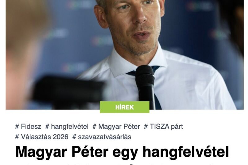 Magyar Péter egy hangfelvétel miatt a Fidesz két debreceni jelöltjének visszaléptetését követeli
