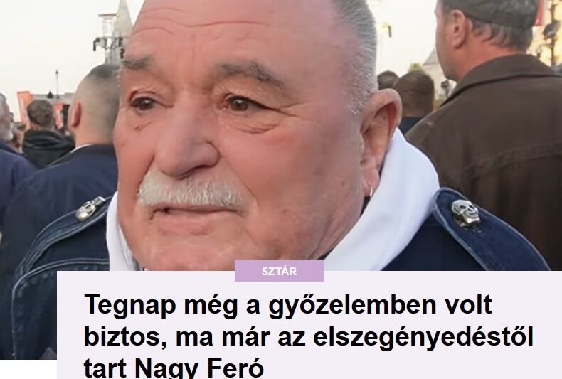 Nagy Feró a Tisza Párt győzelmét követően aggodalmát fejezte ki: