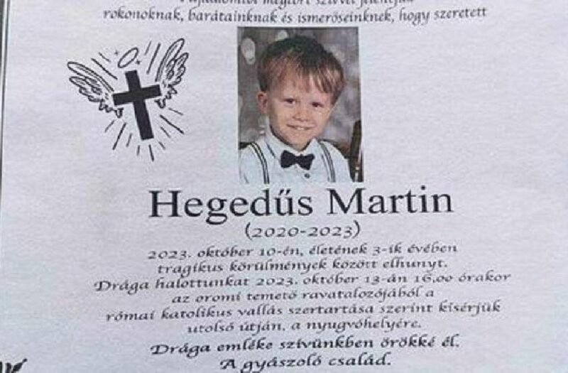 Borzalmas tragédia történt! 🖤 Utolsó útjára kísérték a 3 éves Martint…hófehér apró koporsóban helyezték végső nyugalomra 🖤 – RÉSZLETEK: