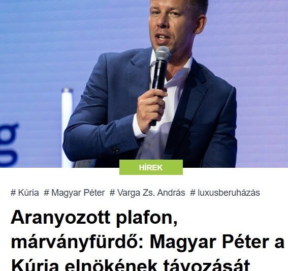 Aranyozott plafon, márványfürdő: Magyar Péter fotókat tett közzé és a Kúria elnökének távozását követeli