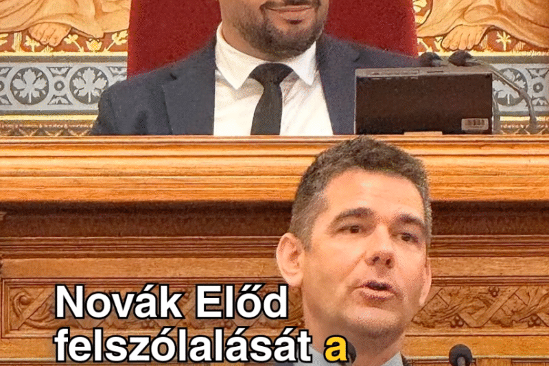 Novák Előd felszólalását a roma alelnök vezette le az Országgyűlésben