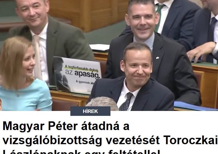 Magyar Péter átadná a vizsgálóbizottság vezetését Toroczkai Lászlónaknak egy feltétellel