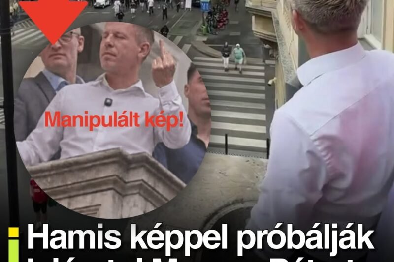 Hamis képpel próbálják lejáratni Magyar Pétert, AI-generált a kép amin „bemutat” a tömegnek