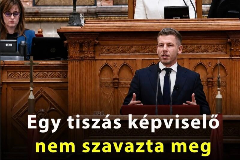 Egy tiszás képviselő nem szavazta meg miniszterelnöknek Magyar Pétert, megvan, ki volt