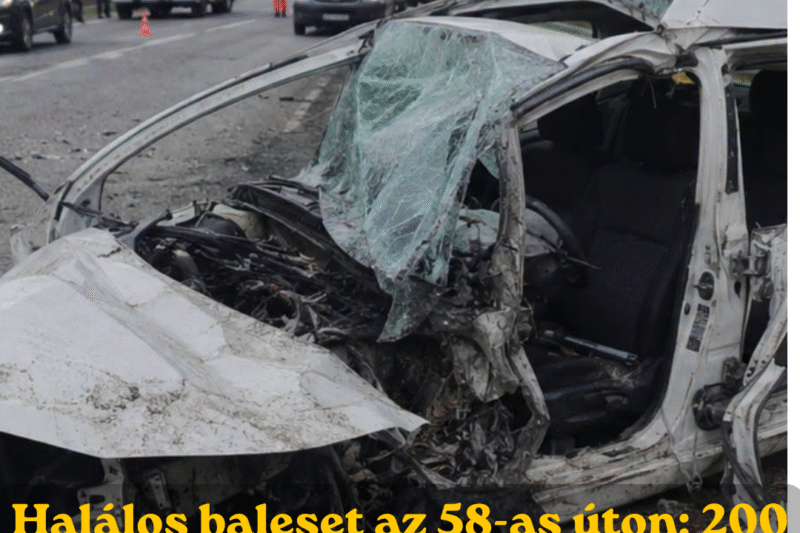 Halálos baleset az 58-as úton: 200 km/órával száguldó luxusautók, tragédia és vádemelés