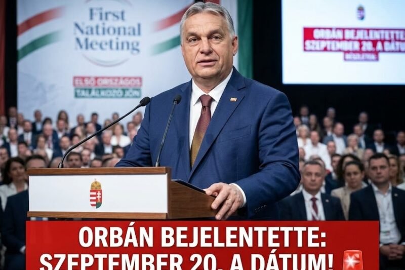 🚨 Váratlan bejelentést tett Orbán Viktor! Megvan a dátum: szeptember 20-án rendezik meg a Digitális Polgári Körök első országos találkozóját a budapesti Papp László Sportarénában.