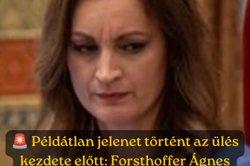 Az ülés kezdete előtt, olyan történt meg, amire még sosem volt példa! Forsthoffer Ágnes azonnal közbeavatkozott és…