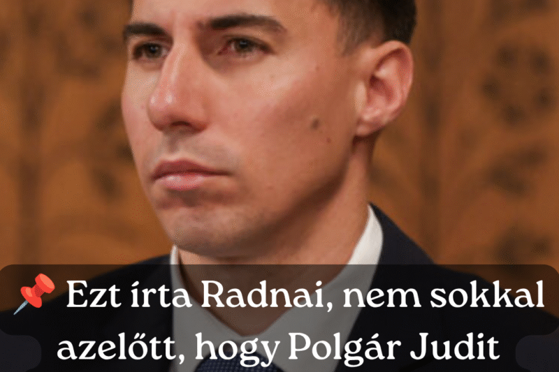 „Ne csodálkozzunk, ha egyre kevesebben vállalják majd, hogy szolgálják ezt az országot” – Radnai Márk szerint méltatlan, ami Polgár Judittal történik