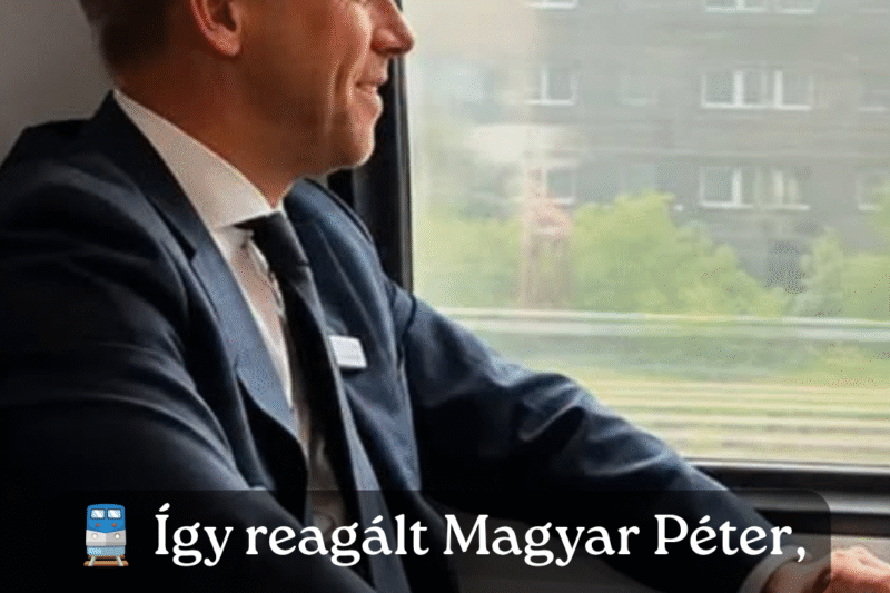 Magyar Pétert ellenőrizte a kalauz a vonaton
