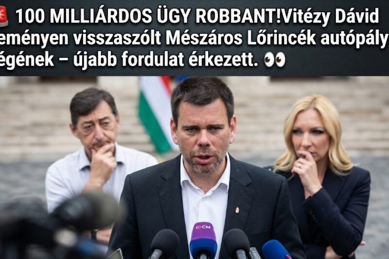 100 MILLIÁRDOS LEHÚZÁS? VITÉZY DÁVID KEMÉNYEN VISSZASZÓLT