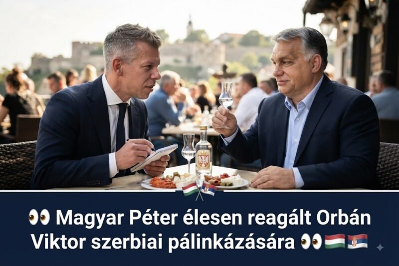 Magyar Péter élesen reagált Orbán Viktor szerbiai pálinkázására 👀🇭🇺🇷🇸