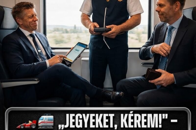 🚆 „Jegyeket, kérem!” – így reagált Magyar Péter és Vitézy Dávid, amikor megjelent a kalauz