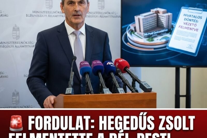 🚨 Micsoda fordulat: Hegedűs Zsolt felmentette a Dél-pesti Centrumkórház vezetőjét