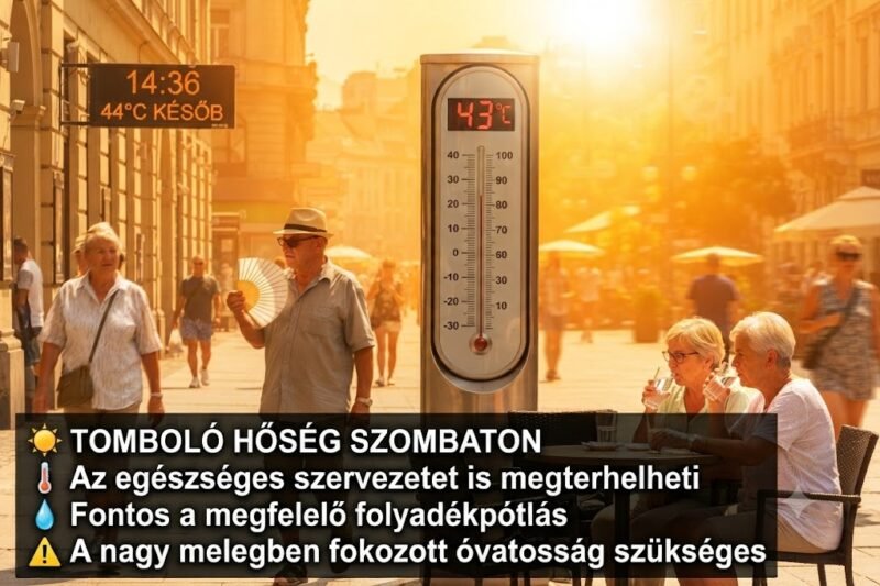 🌡️☀️ Szombaton a tomboló hőség még az egészséges szervezetet is jelentősen megterhelheti