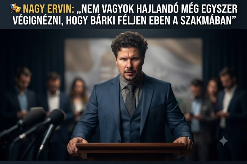 Nagy Ervin: Nem vagyok hajlandó még egyszer végignézni, hogy bárki féljen ebben a szakmában
