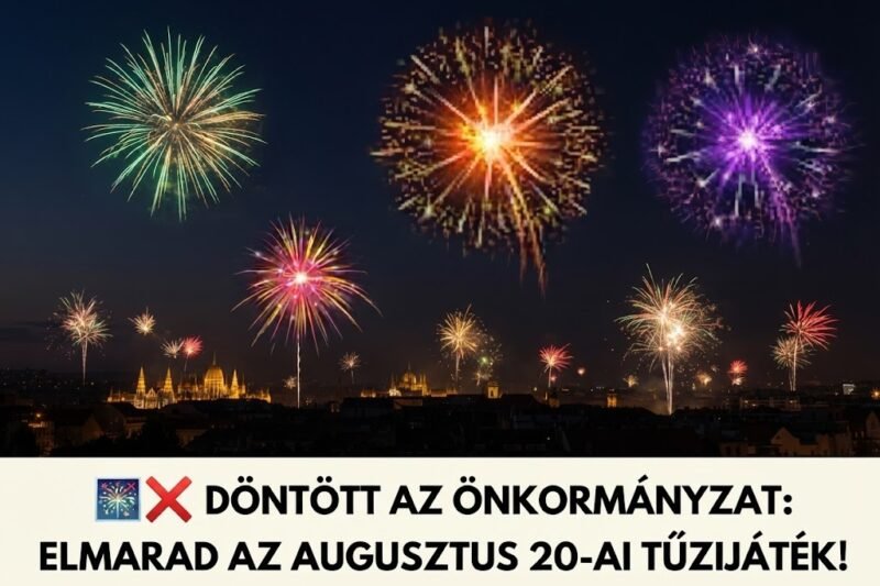 🎆❌ DÖNTÖTT AZ ÖNKORMÁNYZAT: ELMARAD AZ AUGUSZTUS 20-AI TŰZIJÁTÉK!