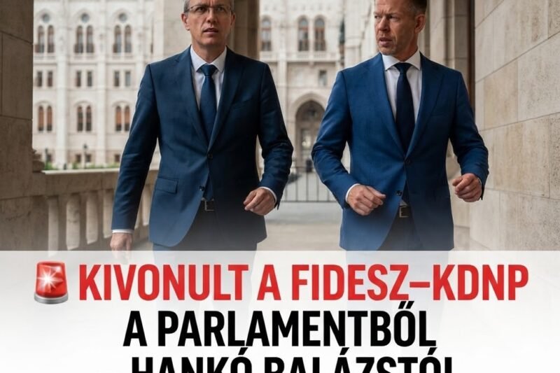 🚨 Kivonultak a Fidesz képviselői: Magyar Péter intett, Hankó Balázst elnémították