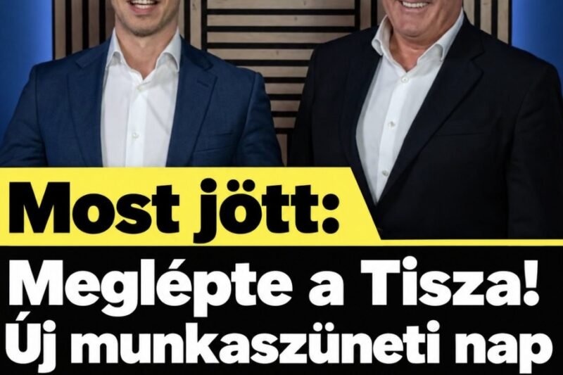 Meglépte a Tisza! Új munkaszüneti nap lesz, évek óta mindenki erre várt! 👇𝐂𝐢𝐤𝐤 𝐚 𝐡𝐨𝐳𝐳𝐚́𝐬𝐳𝐨́𝐥𝐚́𝐬𝐨𝐤𝐧𝐚́𝐥! – MindenegybenBlog