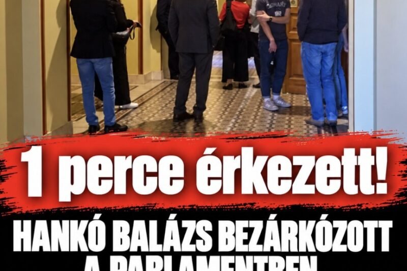 Hankó Balázs bezárkózott a parlamentben, a rendőrök nem tudják őrizetbe venni – MindenegybenBlog