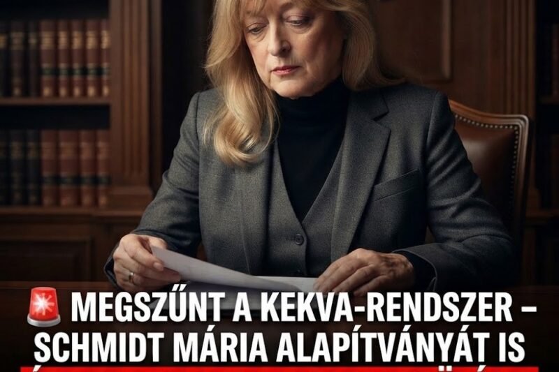 🚨 MEGSZŰNT A KEKVA-RENDSZER – SCHMIDT MÁRIA ALAPÍTVÁNYÁT IS ÉRINTI A VAGYON VISSZAKERÜLÉSE!