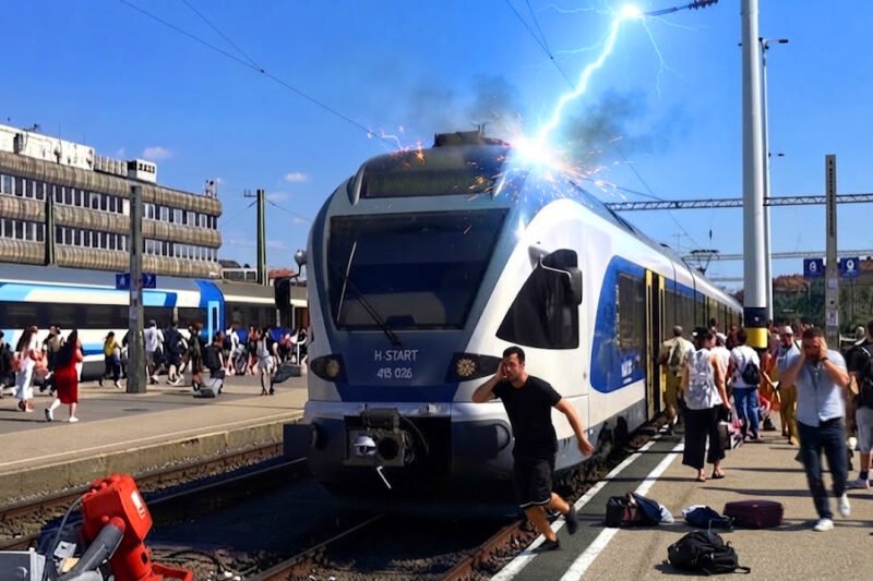 Brutális csattanást és villámló rövidzárlatot okoztak a madarak a Déli pályaudvaron – Az elektromos ívtől kilyukadt egy mozdony teteje