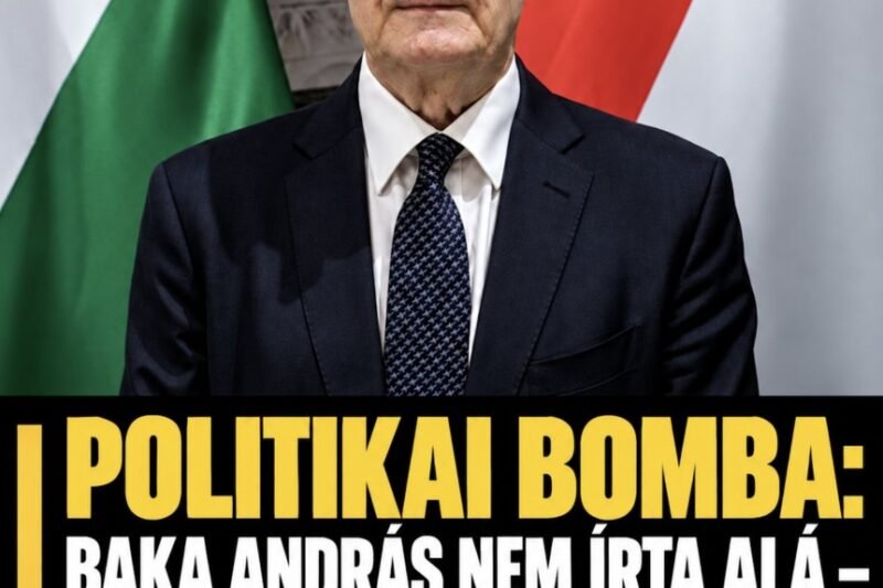 Politikai bomba: Baka András nem írta alá – visszadobta az új törvénytervezetet! – MindenegybenBlog
